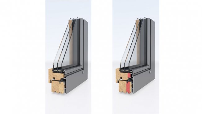 Holz-Aluminium-Fenster LivingLine von Unilux 0.7 und 0.8